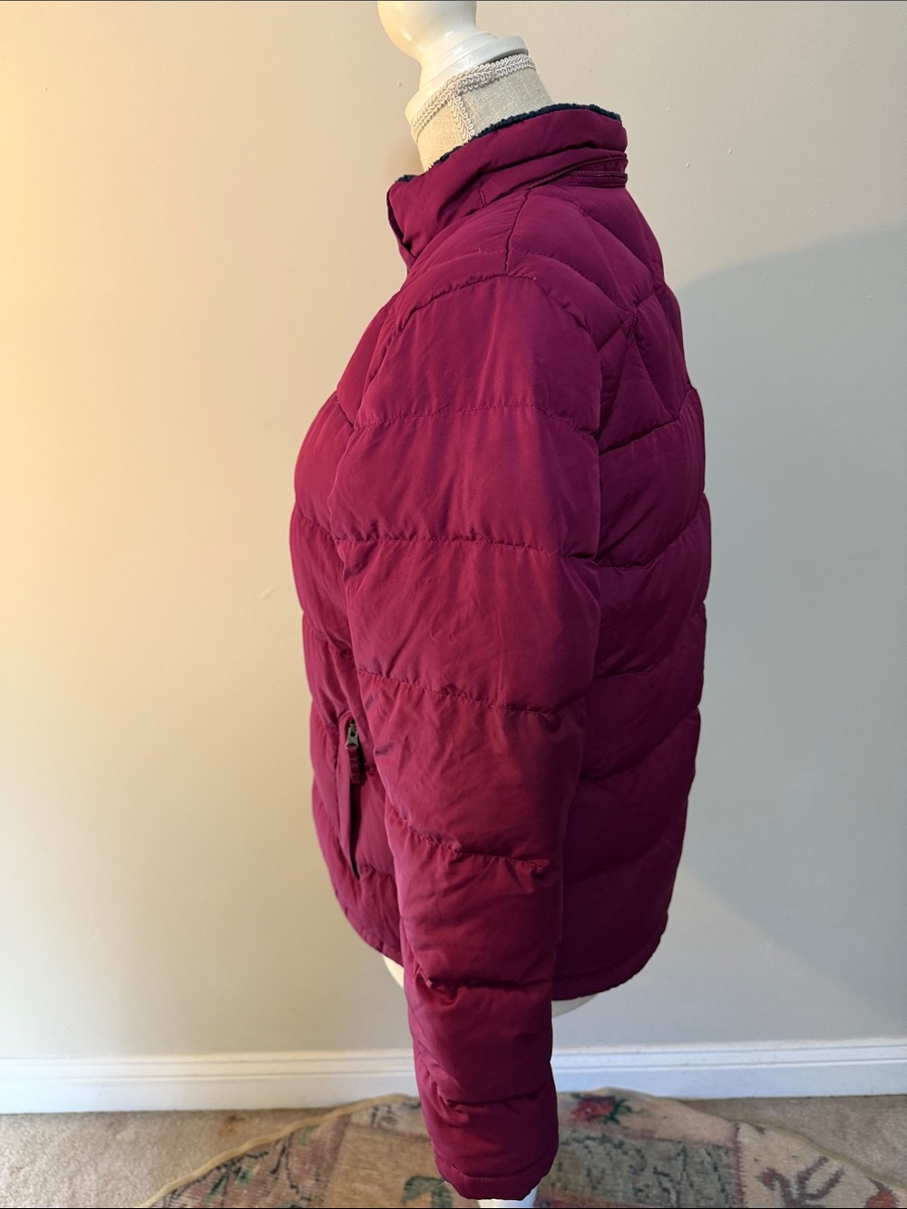 L.L. Bean Kids' Puffer Jacket - Deep Raspberry - Picture 3 of 7